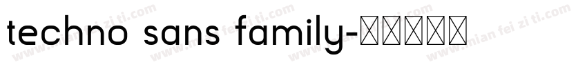 techno sans family字体转换